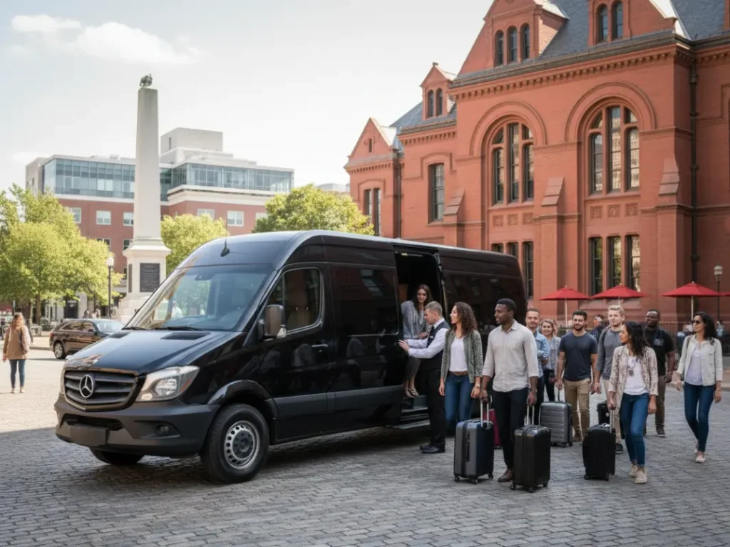 What is the best option for groups arriving at Dulles