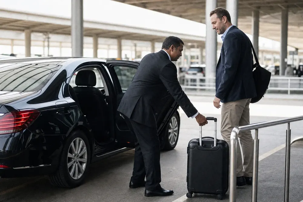 Executive airport transfer chauffeur at Reagan National