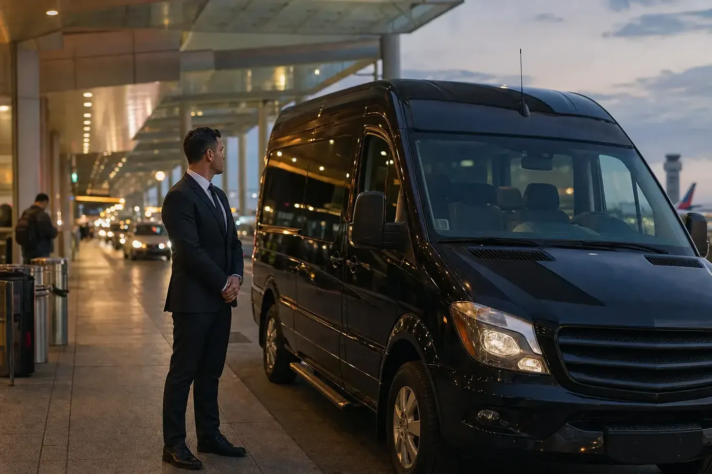 Black luxury vehicle at BWI Marshall Airport (BWI)