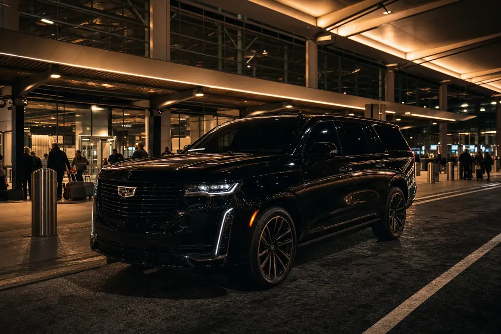 Black luxury vehicle at Hartsfield-Jackson Atlanta International Airport (ATL)